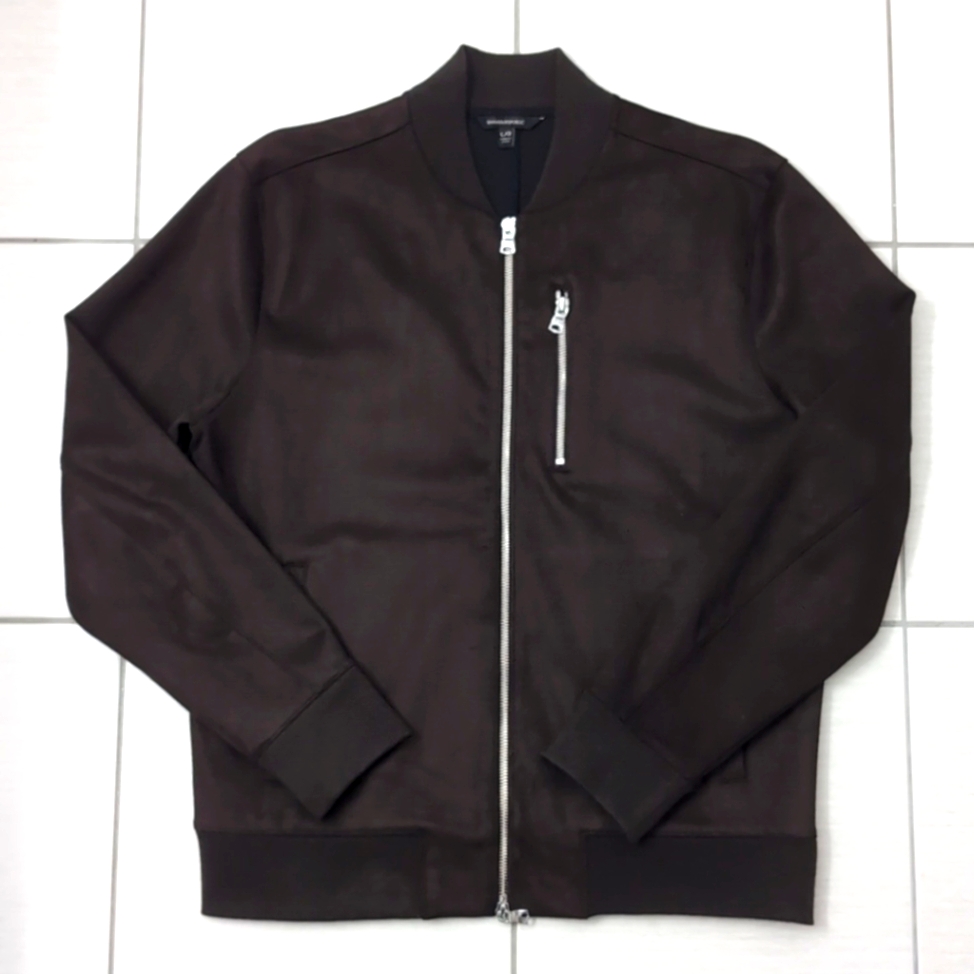 Nwot Banana Republic Faux Vegan Suede Bomber Jacket